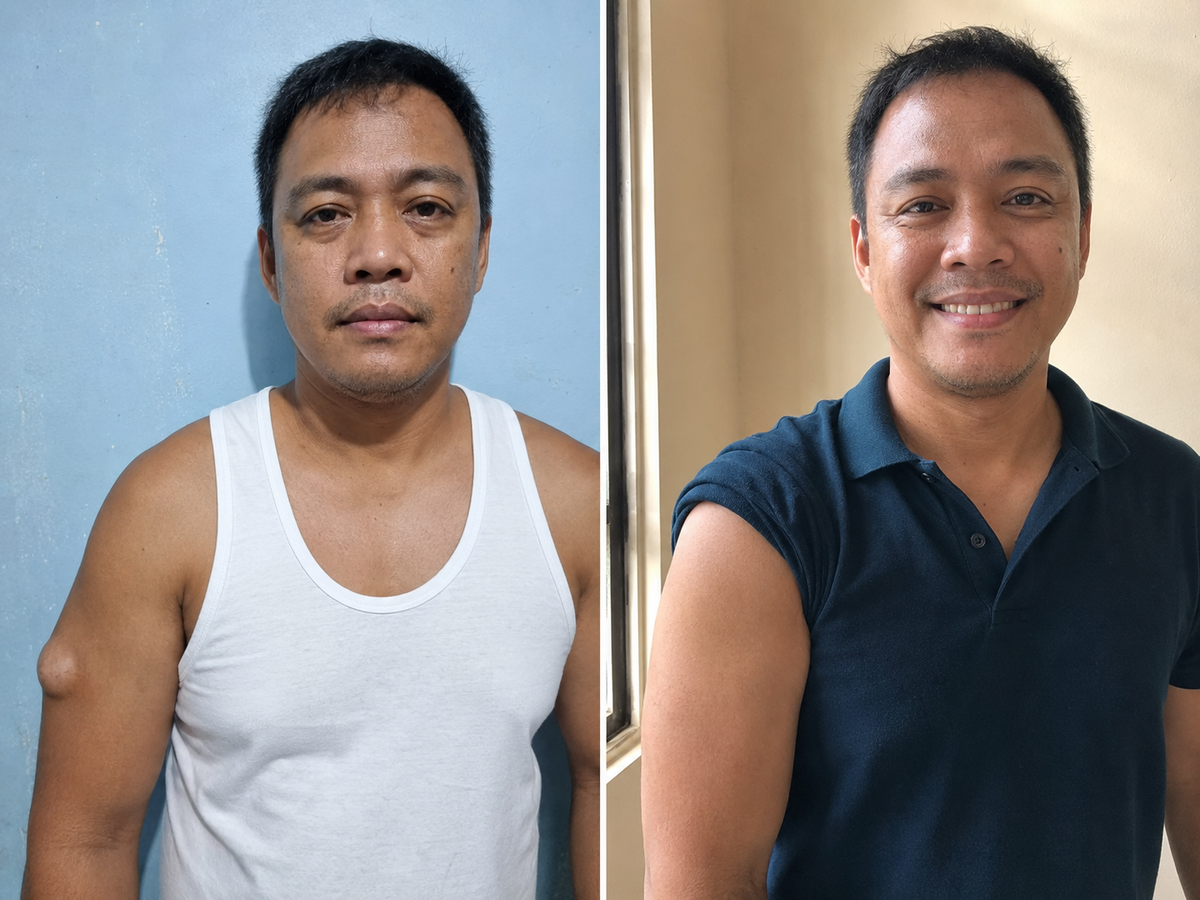 Before and after results