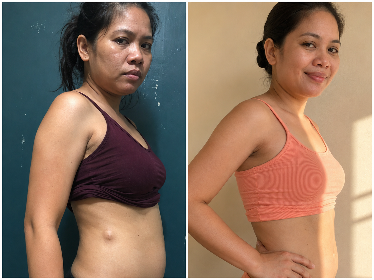 Before and after results