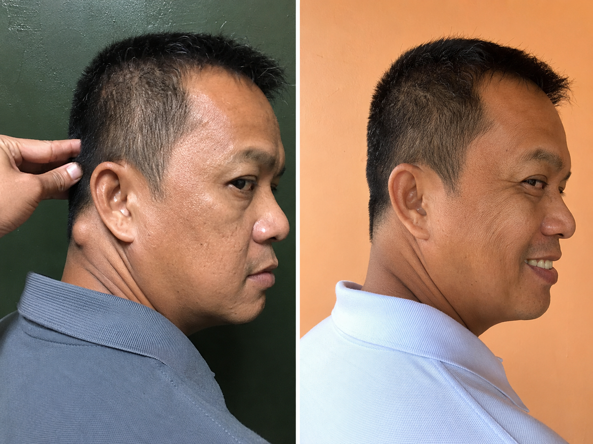 Before and after results