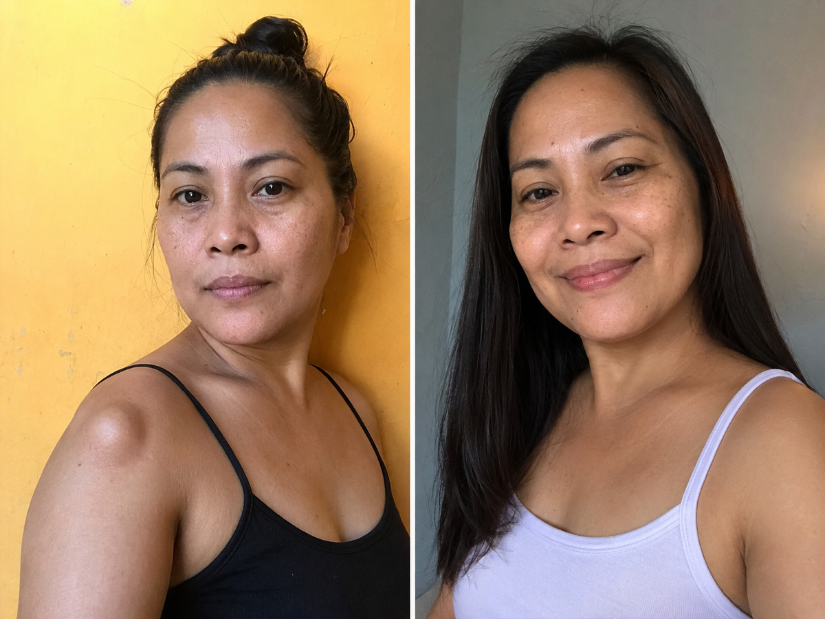 Before and after results